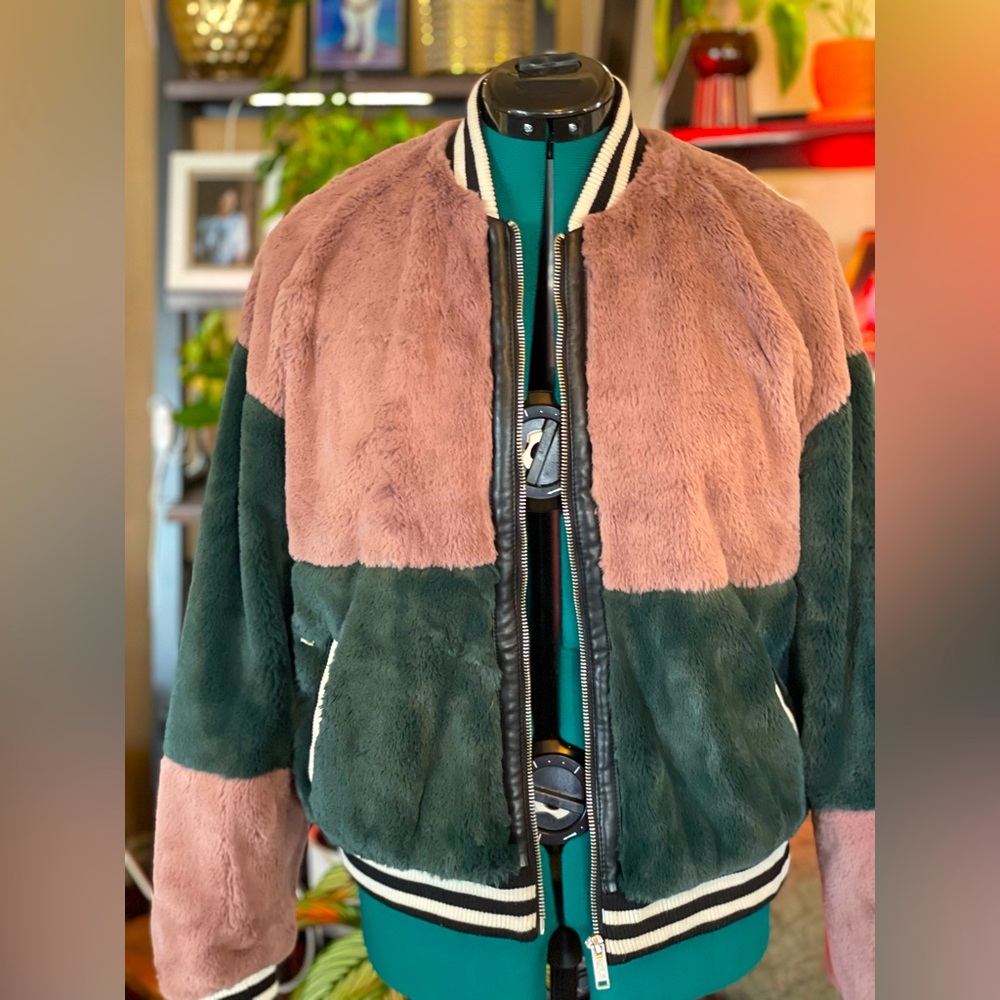 Noisy May Faux fur Bomber Jacket